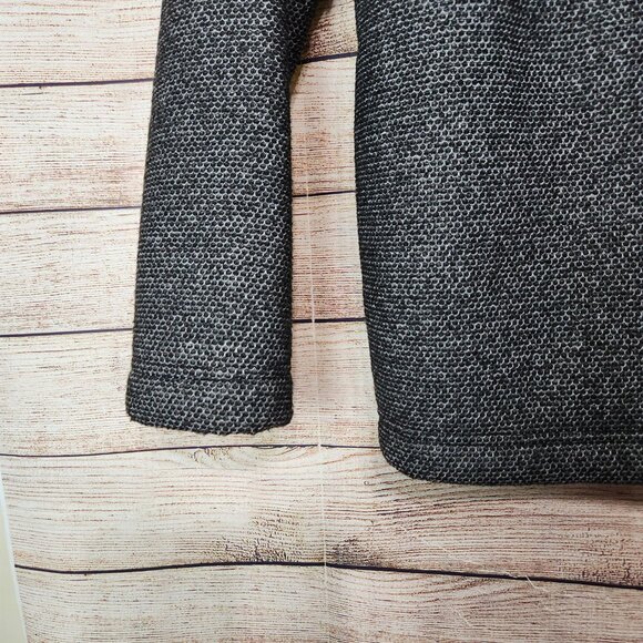 Orvis Sherpa Fleece Lined Tweed Gray 1/4 Zip Pullover Sweater Jacket Men's Small - Picture 13 of 16